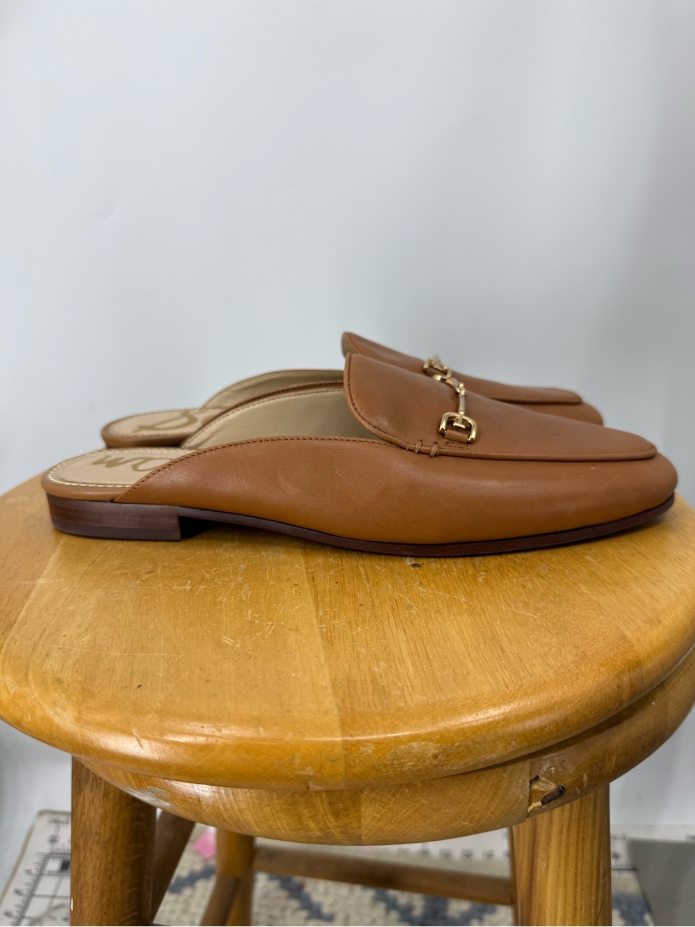 Sam Edelman Linnie Bit Mules in the "Saddle" leather 9